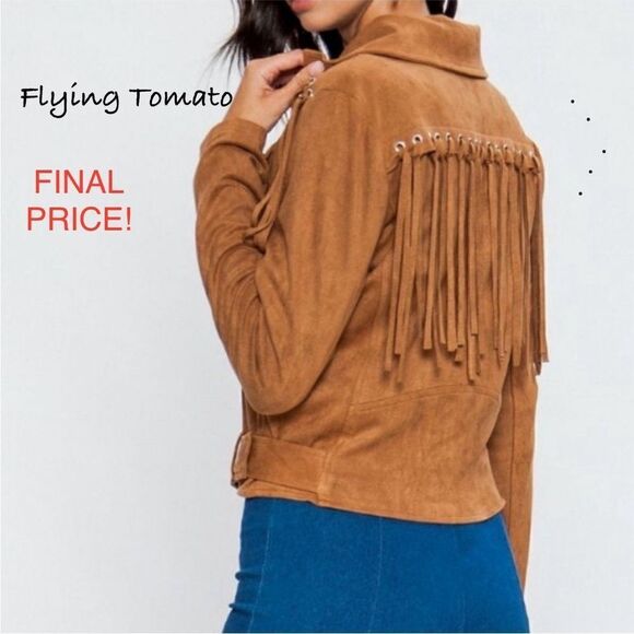❤️BRAND NEW! Flying Tomato Suede Fringe Jackets - Picture 9 of 9